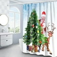 thumbnail image 2 of Christmas Shower Curtains for Bathroom Christmas Tree Reindeer Custom Waterproof Shower Curtain \u200bBathroom Curtains with Hooks for Winter Home Decorations, 72 x 72 Inches, 2 of 6