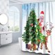 thumbnail image 2 of Cortinas de ducha navideñas ZHAOCHENG Árbol de Navidad Reno Cortina de ducha impermeable 150 cm x 180 cm, 2 of 4
