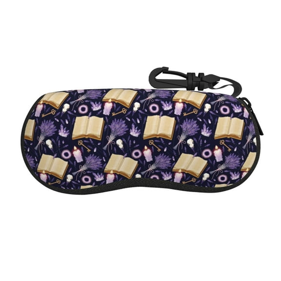 Picia Lavender Flowers Print Sunglasses Case, Eyeglasses Case Protector Large Glasses Case, Key Lock Case Protective Glasses Holder Eyeglasses Cases