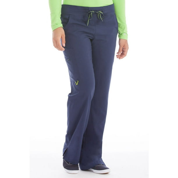 Med Couture Med Couture Scrub Pants Women Yoga Cargo Pocket Scrub Pant X Large Tall Navy Walmart Com Walmart Com