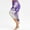 Purple, variant on LEBONYARD Leggings for Women,Fashion Women Plus Size Lace Printing Splice Elastic Waist Casual Leggings Pants Purple XXXXL
