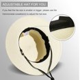 thumbnail image 4 of Sun Hats for Women Wide Brim Straw Boater Hat Foldable Packable Beach Hat for Summer Fit Size 6 8/7-7 1/4, 4 of 5