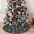 thumbnail image 5 of Sikiie Gold Snowflake Christmas Tree 30-48 inches {designName} Print Christmas Tree Skirt Snowman Xmas Tree Skirt with Edge Christmas Decorations for Holiday Party-48", 5 of 7