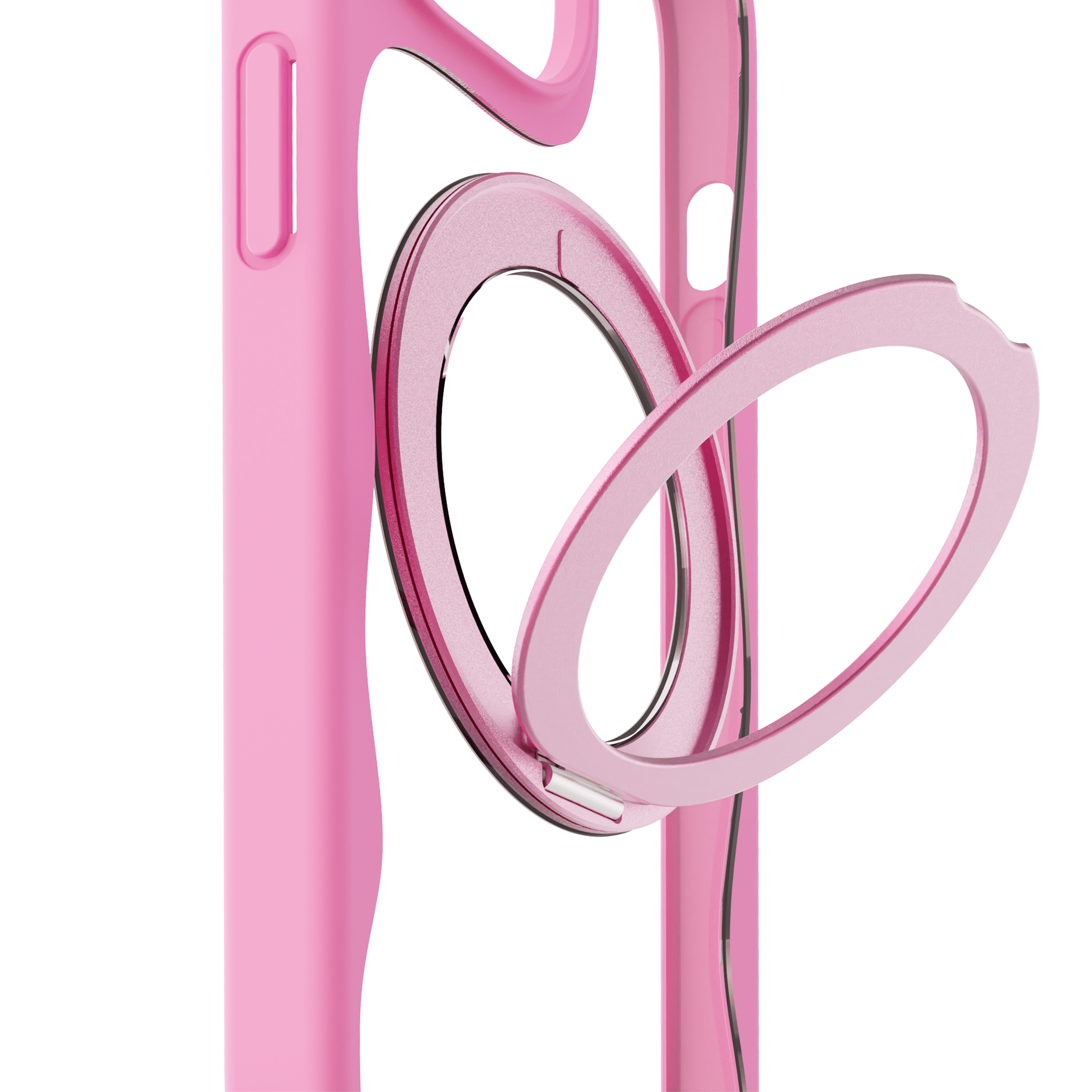 Onn Ringstand MagSafe Compatible Phone Case with 360 Kickstand for iPhone 16E/15/14/13 - Pink