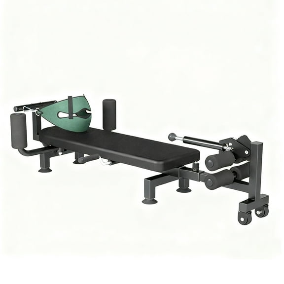 Lumbar Traction Table, Portable Back Stretcher Bed for Back Pain Relief, Suitable for Home and Office, 220 lbs, Black