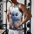 thumbnail image 5 of Cauagu Cute Animal Couple Print Men's Sleeveless Muscle Shirts,Tank Tops Quick Dry Workout Tank Top Gym Muscle Tee Fitness Bodybuilding T Shirt for Men-Large, 5 of 7