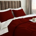 thumbnail image 3 of 1 Piece Honeycomb Design Comforter, 800 TC, 100% Egyptian Cotton, Oversized Super King Size Burgundy Solid, 3 of 5