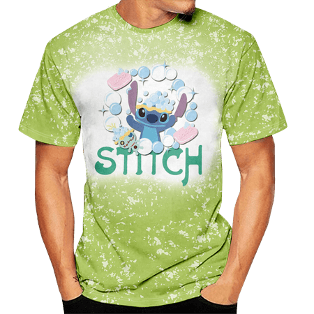 

Cartoon T Shirt for Men Women Lilo & Stitch Print Relaxed-Fit Casual Short Sleeve Polyester O-Neck Summer T Shirt Gift for Boys Girls Women Men