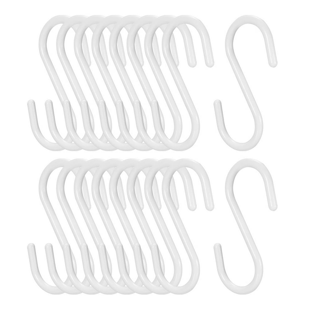 Plastic S Hooks 4.9" S Shaped Hook Hangers for Kitchen Bathroom Bedroom