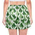 thumbnail image 3 of joogoo Women's Pajama Lounge Shorts St Patrick Checkered Grid Bottoms Sleep Short L, 3 of 7