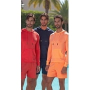 INGEAR Mens Lightweight SPF 50+ UV Protection Hoodie, Long Sleeve Rashguard with Pocket, Shark Camo Red , L