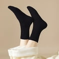 thumbnail image 2 of Women's Crew Socks Classic Cable-Knit Cotton for Casual Stability and Comfort 2 Pairs - Black, 2 of 6