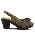 thumbnail image 5 of PATRIZIA Women’s Doriday Slingback Sandals Peep Toe - Adjustable Buckle Strap Dimensional Flower Design - Comfort Heel Platform Synthetic Upper PU Outsole, 5 of 7