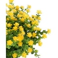 thumbnail image 6 of Viworld 12PCS Artificial Flowers, Fake Artificial Greenery UV Resistant No Fade Faux Plastic Plants for Wedding Indoor Outdoor Home Garden Office Table Vase (Yellow), 6 of 14