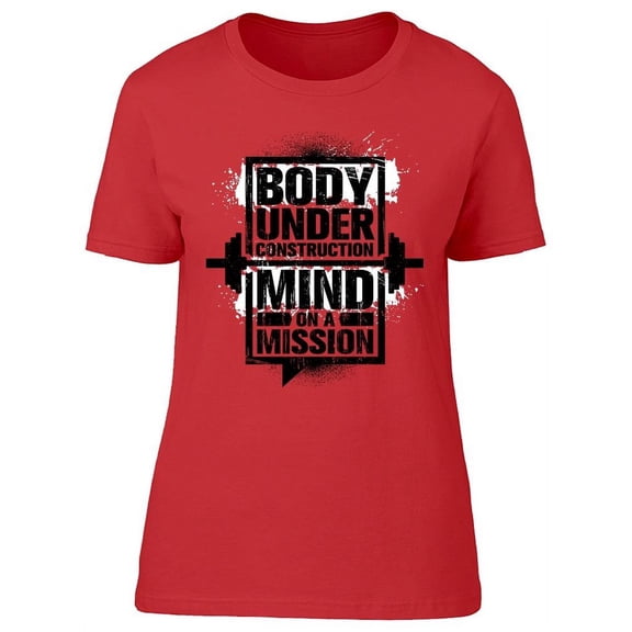 Body Under Construction Graphic T-Shirt Women -Image by Shutterstock, Female Medium