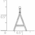 thumbnail image 4 of 14K White Gold Diamond Letter A Initial Pendant (19.1 X 11) Made In India -Jewelry By Sweet Pea, 4 of 7