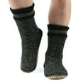 thumbnail image 5 of Men's Slipper Socks Fleece Lined Non-slip Soles, Winter Soft Thick Cozy Indoor Home Boots Anti-skid Gripper Bottoms, Warm Fuzzy House Shoes, Christmas Gifts For Dad Grandpa Boyfriend, Size 12-13, 5 of 5