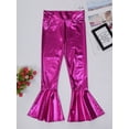 thumbnail image 4 of YEAHDOR Kids Girls Jazz Hip Hop Dance Pants Loose Bootcut Bell Bottoms Gymnastics Yoga Sweatpants Hot Pink 8, 4 of 5
