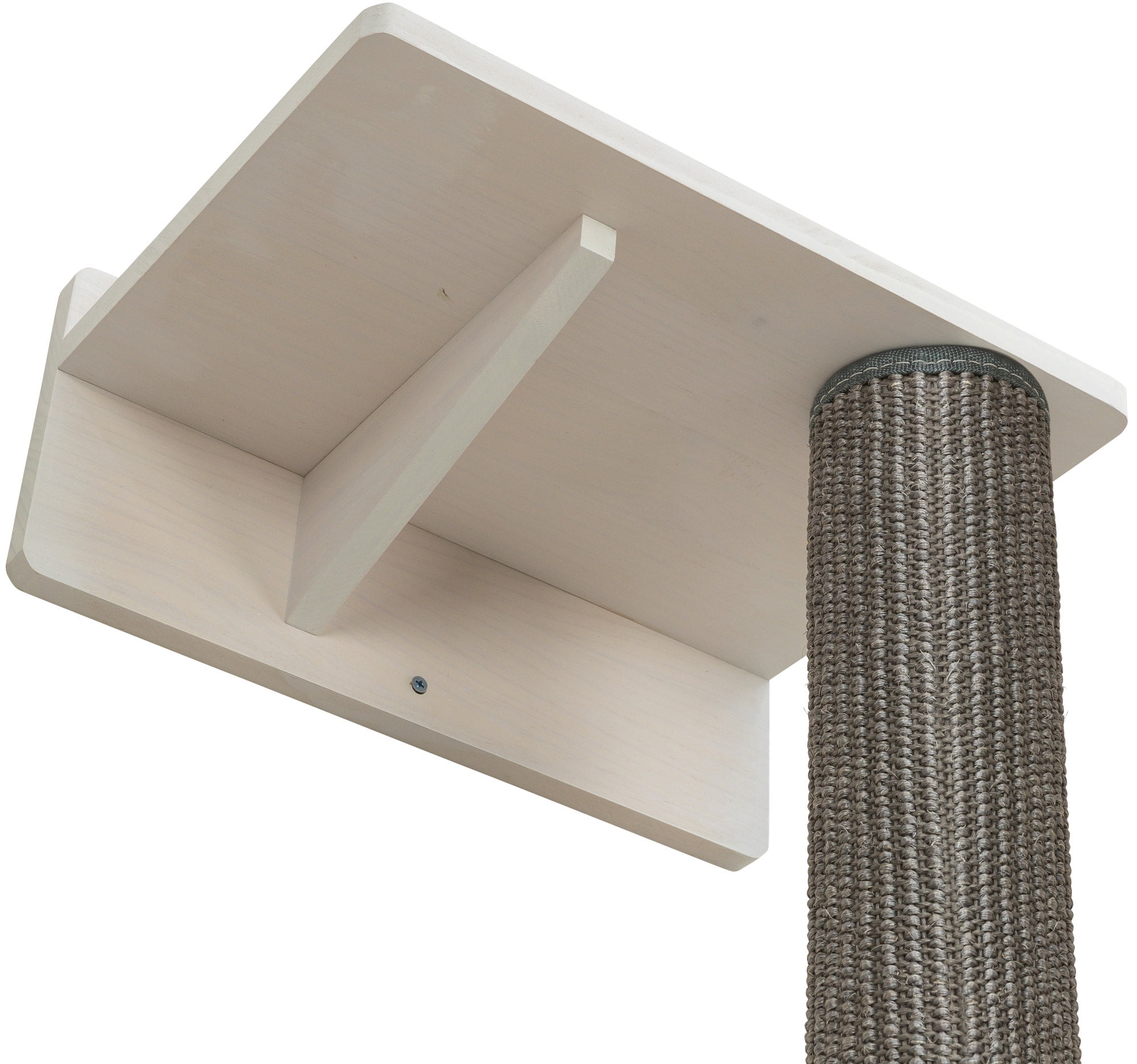 TRIXIE Wall Set 1 Wall Mounted Sisal Cat Scratching Post with Ledge, Gray