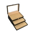 thumbnail image 2 of Organizador de joyería de cajas de lápiz Pen Caqueta de recolección de colección portátil multifuncional Caso de recolección de pluma para la oficina 36 cuadrículas negras beige, 2 of 10