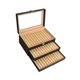 thumbnail image 2 of Caja de almacenamiento de la pluma Caso de recolección de la pluma Premio Caso de colección de coleccionistas de joyería multipropósito para regalo de 36 cuadrículas negras beige, 2 of 8