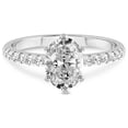 thumbnail image 4 of 5 Carat IGI Certified Oval Shape Lab Grown Diamond Engagement Ring | 14K White Gold |Olivia Secret Halo Diamond Ring | FG-VS1-VS2 Quality Friendly Diamonds, 4 of 5