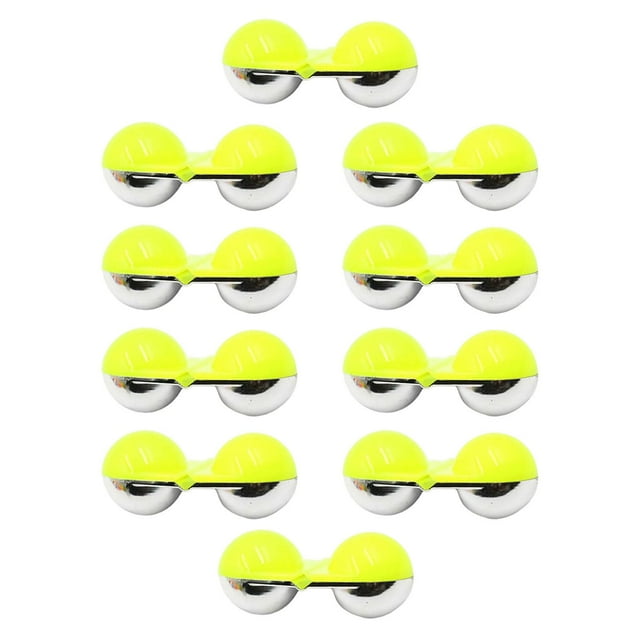 Paquete de Sonajero Doble para Pesca Zulema atrayentes de Pesca Amarillo