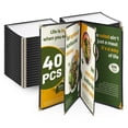 thumbnail image 1 of WeChef 40 Pack Couvertures de Menu de Restaurant 8.5 x 14 Pouces Style Livre 4 Pages 8 Vues, 1 of 6