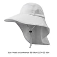 thumbnail image 4 of Sombrero de pesca al aire libre con malla de protección del cuello para caminar gris claro gris claro, 4 of 6