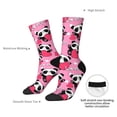 thumbnail image 4 of Logiee Panda Heart Valentine Pink Print Adult Socks for Men & Women,Calf Socks, Ankle Socks,Boots Socks,Breathable Casual Sock,Unisex Crew Socks, 4 of 6