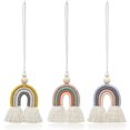 thumbnail image 1 of Decoración colgante de arco iris YONGSHENG paquete de 3 tapices de macramé, 1 of 5