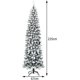 thumbnail image 2 of Costway 225 cm Árbol de Navidad Nevado Iluminado con 350 Luces LED Cálidas 641 Ramas y Base Plegable de Metal, 2 of 7