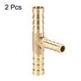 thumbnail image 3 of Conector de reducción de manguera de latón de 10mm x 6mm x 10mm, en forma de T, conector de 3 vías, para aire, agua, combustible, gas, 2 piezas. 8mm x 6mm x 8mm, 3 of 3