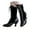 Black-C, variant on Vintage Victorian Boots for Women Kitten Heel Renaissance Ankle Booties Lace up Oxfords Granny Witch Shoes