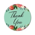thumbnail image 1 of Darling Souvenir Lot de 45 Pcs Bordure Florale Chrysanthème Ronde Autocollants Merci-1.6 Pouces, 1 of 4