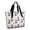 Boston Terrier Puppy, variant on Tote Bag for Women - Bulldog Dog and Footprints Shoulder Bag - Large Utility Work Duffle Bag with Zipper Handbag for Travel, Work, Sprots