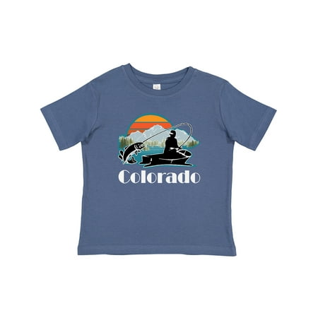 

Inktastic Colorado Fishing Gift Sunset Silhouette Boys Baby T-Shirt