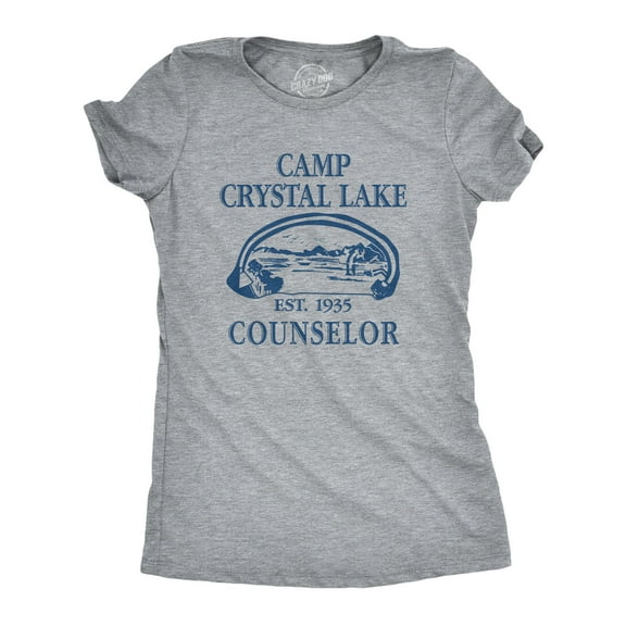 Womens Camp Crystal Lake T shirt Funny Graphic Camping Vintage Adult Novelty Tees Womens Graphic Tees