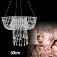 thumbnail image 2 of Miumaeov 23" Acrylic Cake Stand Chandelier Hanging Wedding Cake Rack Suspended Cake Stand for Decor, 2 of 14