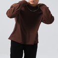 thumbnail image 4 of Hauts à Col Rond Coupe Ample pour Hommes Couleur Unie pour Printemps, 4 of 6