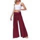 thumbnail image 1 of SAYOO Pantalones de Pierna Ancha para Mujer, Casual, Sueltos, de Color sólido, Cintura Fruncida, Vendaje, Cintura Elástica, Pantalones Femeninos SAYOO  Moda, 1 of 5