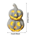 thumbnail image 3 of Ceramic Pumpkin Lantern with LED Light, Luminous Halloween Desktop Decoration for Party Scene Setting, Festive Fall Centerpiece or Porch Display ornament, 3 of 5