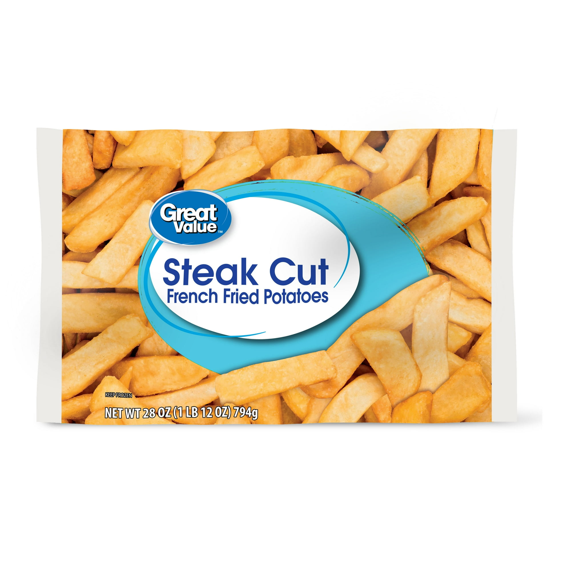 Great Value Steak Cut French Fried Potatoes, 28 oz