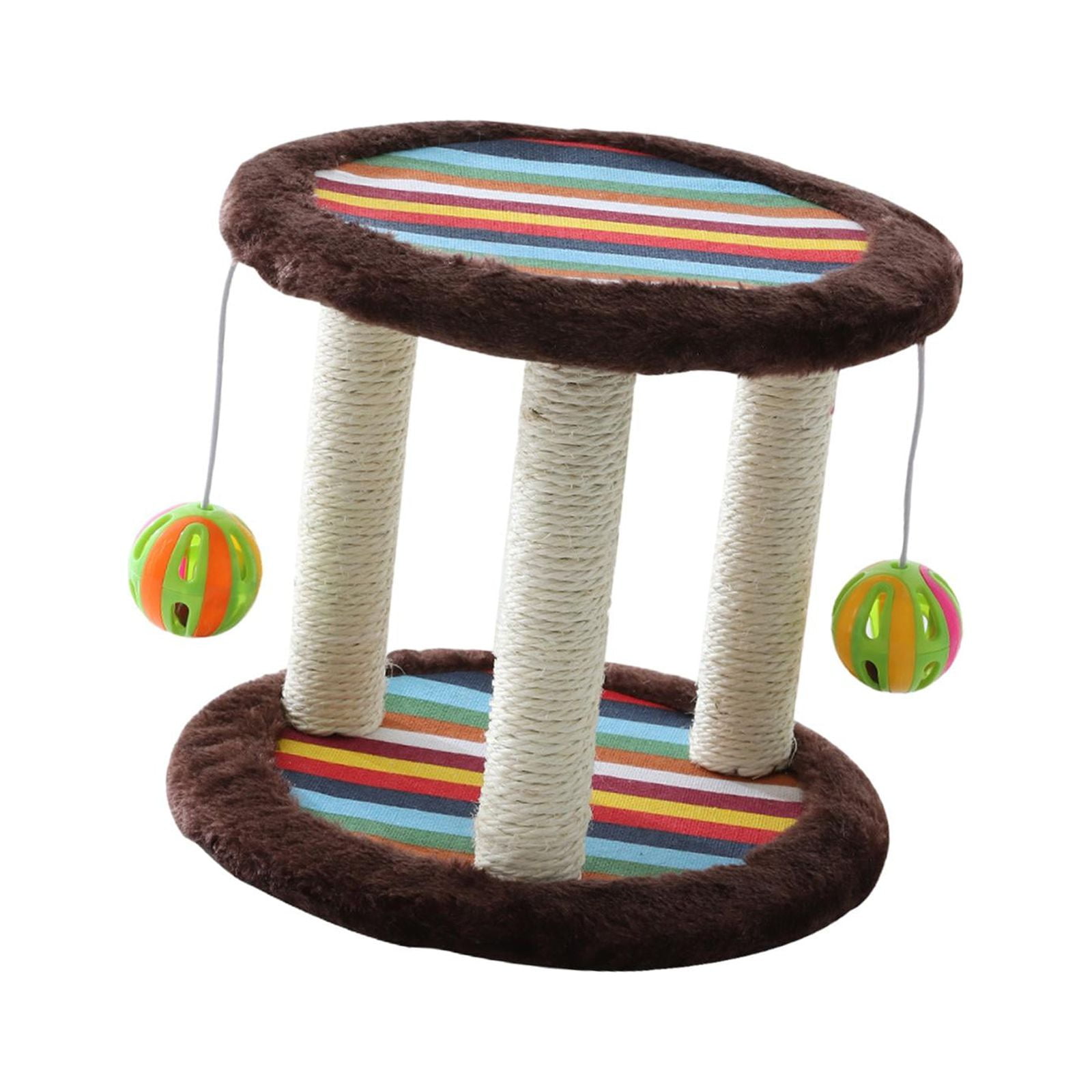 Bvdfgk Cat Scratch Post Cats Interactive Toy Perch for Indoor Cats for Cats Kitties Brown