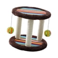 thumbnail image 3 of FITYLE Cat Scratch Post Kitten Scratch Perch with Hanging Balls, Platform with Carpeted Base, Sisal Cat Scratcher for Cats Supplies Brown, 3 of 9