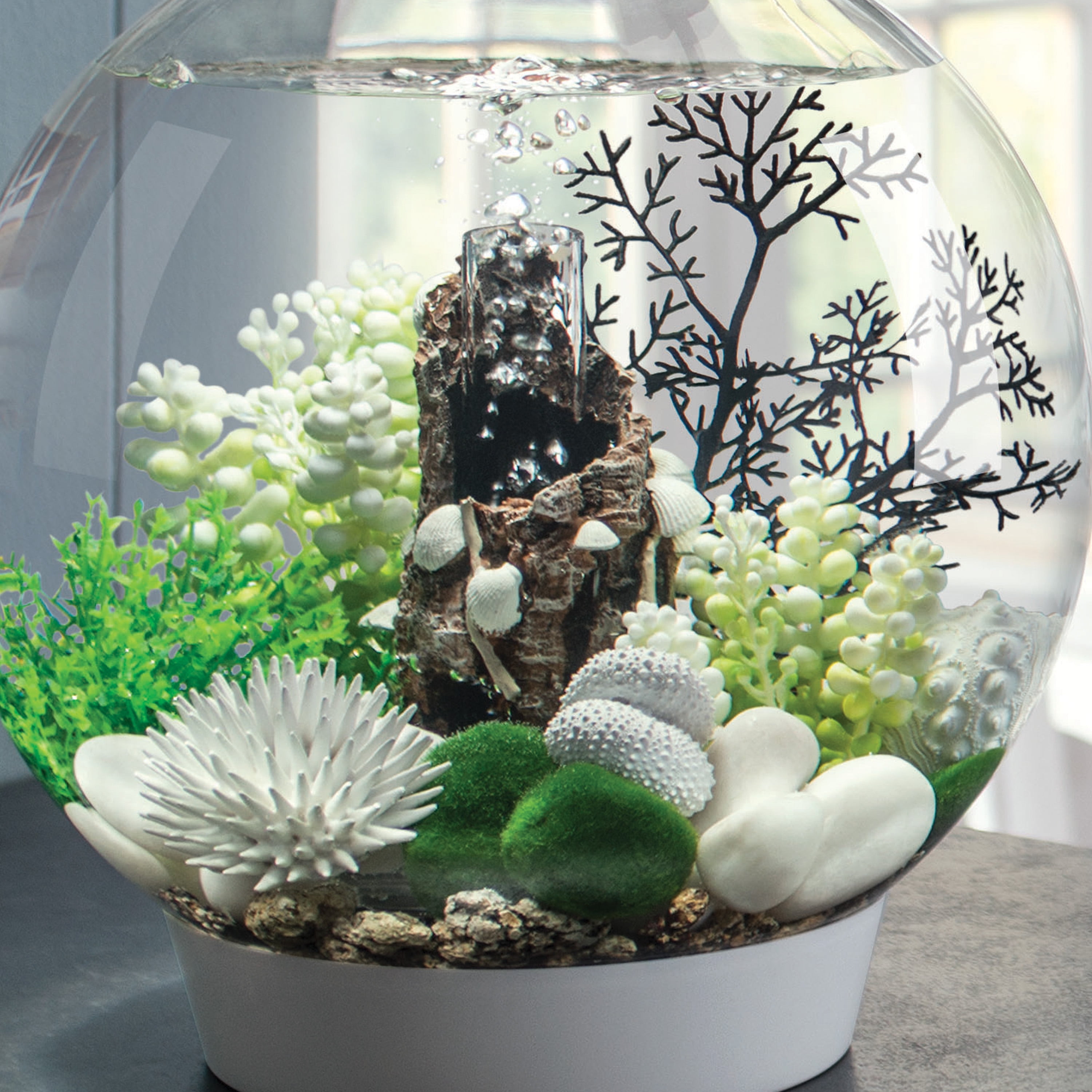 biOrb White Sea Urchins Set - Ceramic Aquarium Decor
