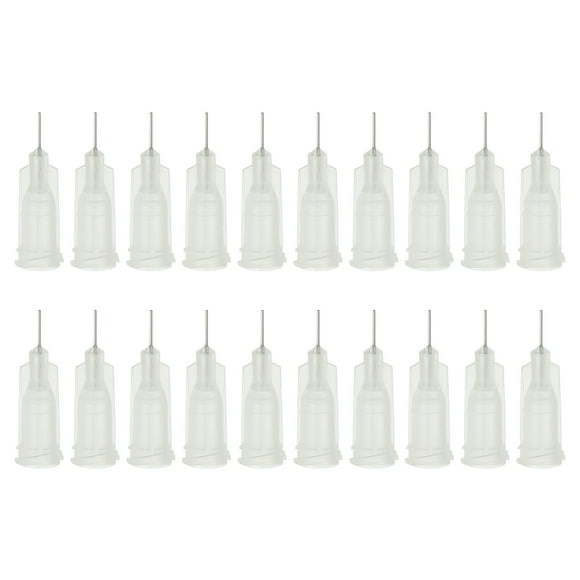 Agujas de Dispensación de Punta Romana Uxcell 27G, 20 Piezas Aguja de Dispensación de Líquido de 1/4 de pulgada con Lure Lock para Recarga