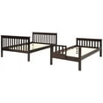 thumbnail image 3 of Harper & Bright Designs Solid Wood Twin over Full Bunk Bed with Twin Size Trundle for Bedroom, Espresso, 3 of 7
