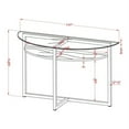 thumbnail image 5 of Furniture of America Barker Industrial Glass Top Console Table in Black Chrome, 5 of 5