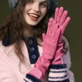 thumbnail image 3 of Bibifish Womens Gloves Solid Touchscreen Knitted Long Gloves Soft Warm Stretchable Casual Fall Winter Daily Wear Office Commute Trendy Long Gloves, 3 of 4